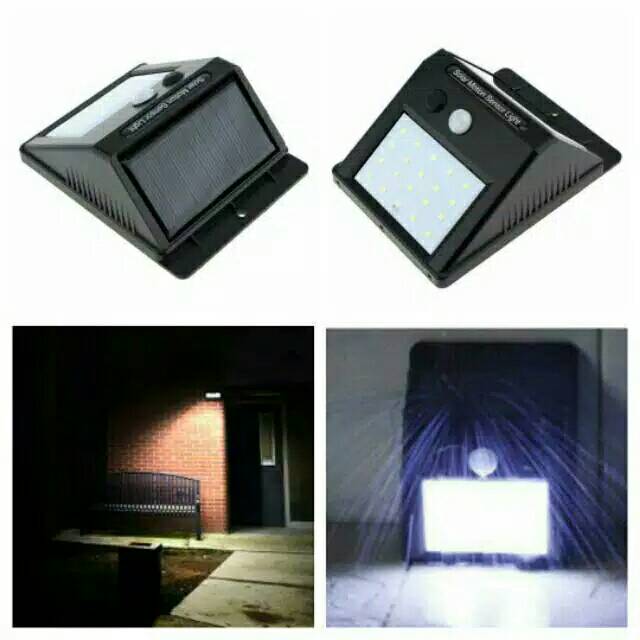 Solar Powered Censor Wall Lamp Lampu Taman Tembok Dinding Sensor Otomatis Bertenaga Surya
