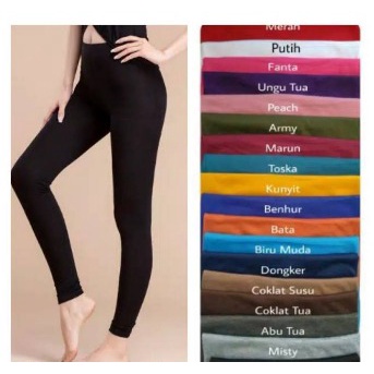 CELANA LEGGING PANJANG WANITA BAHAN SPANDEK JERSEY CELANA OLAHRAGA WANITA