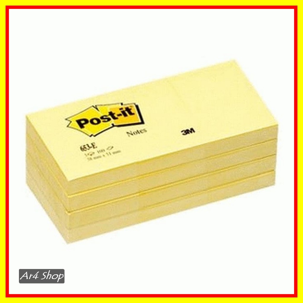 

Sticky Notes - Post-It -653. 1.5In X 2In. Canary Yellow 12X100Pcs