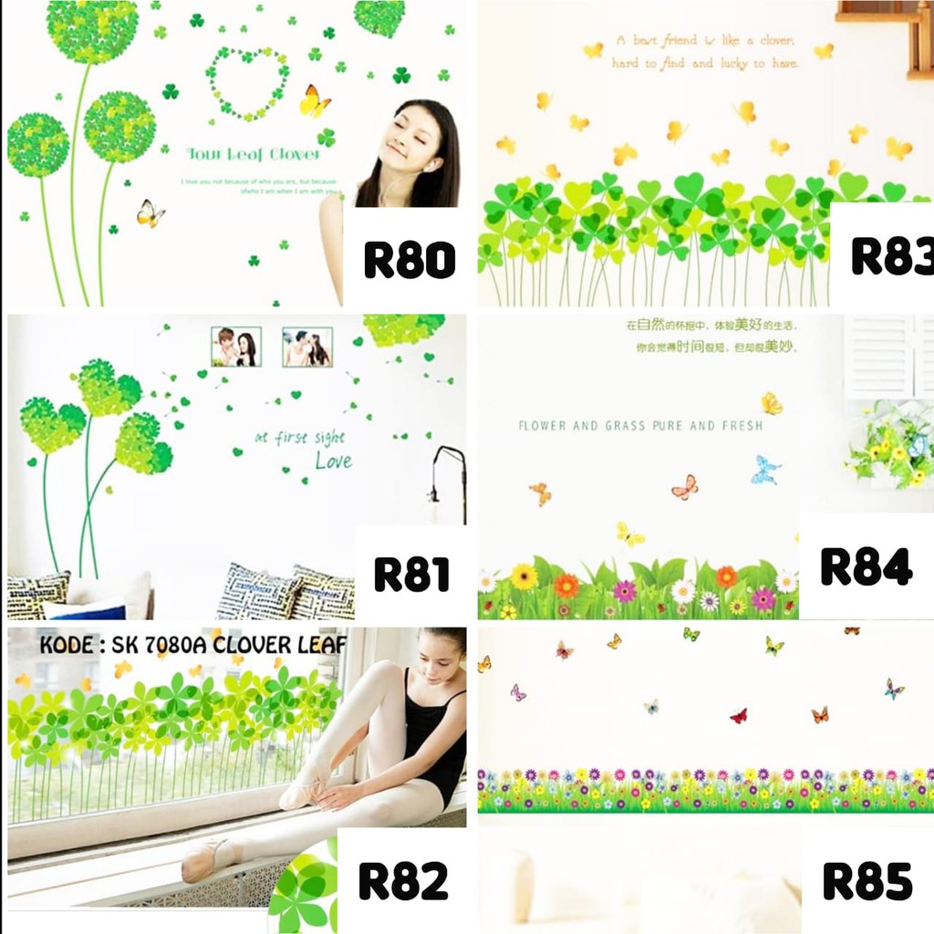 Jual WALLSTICKER STIKER KMK R 80 81 82 83 84 85 STICKER LIST RUMPUT ...