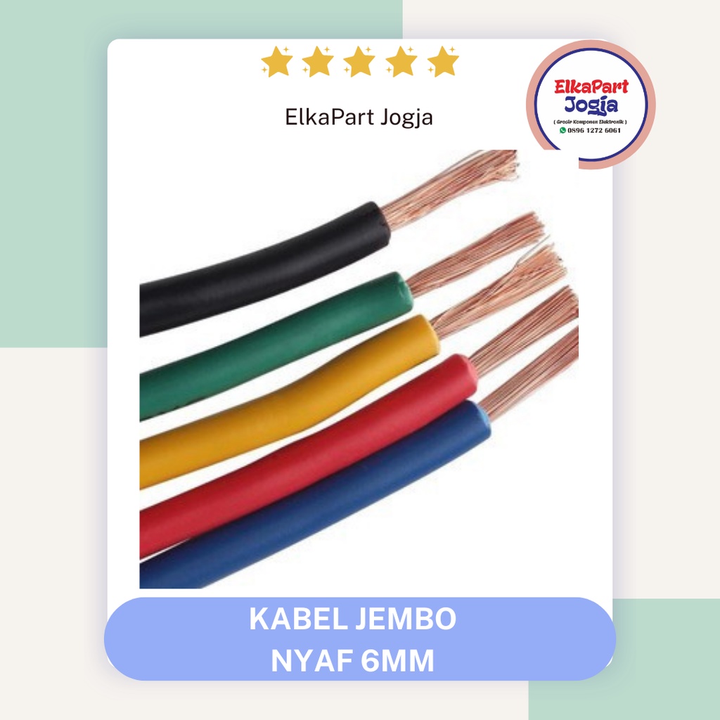 KABEL NYAF JEMBO 6mm 6 mm kabel serabut tembaga murni 6mm2