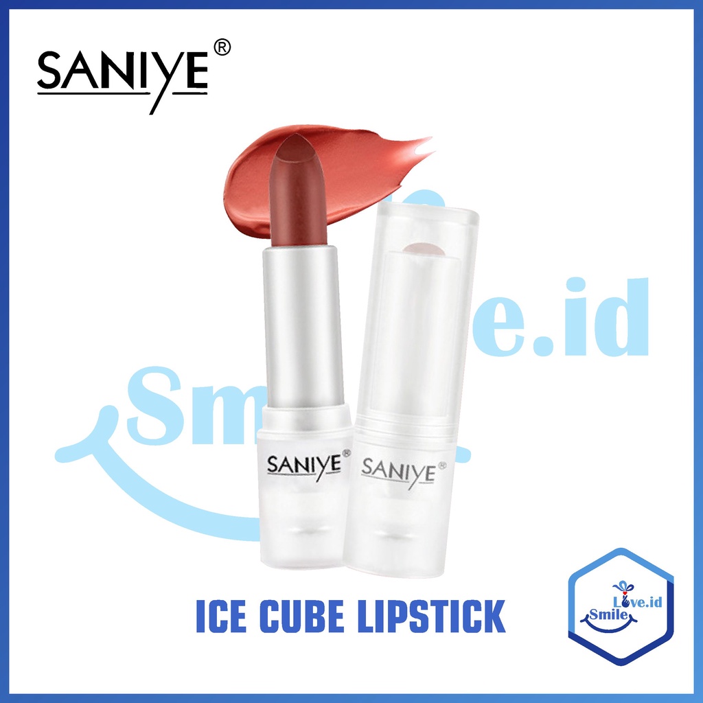 SANIYE Velvet Matte Lipstick Ice Cube Es Batu Transparan Fashion Makeup Bibir Tahan Lama S10