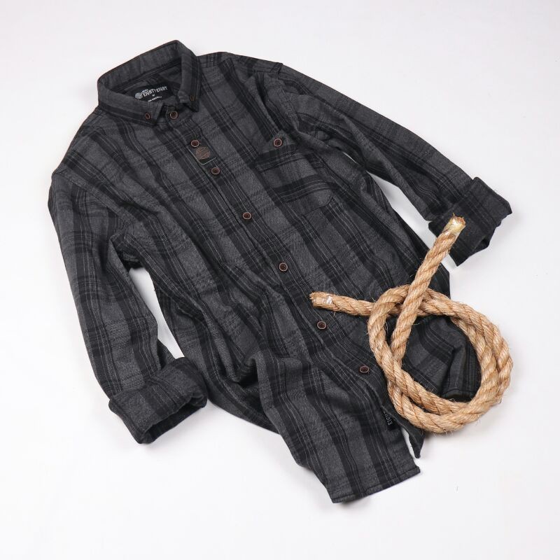 Kemeja flanel lengan panjang unisex ls032