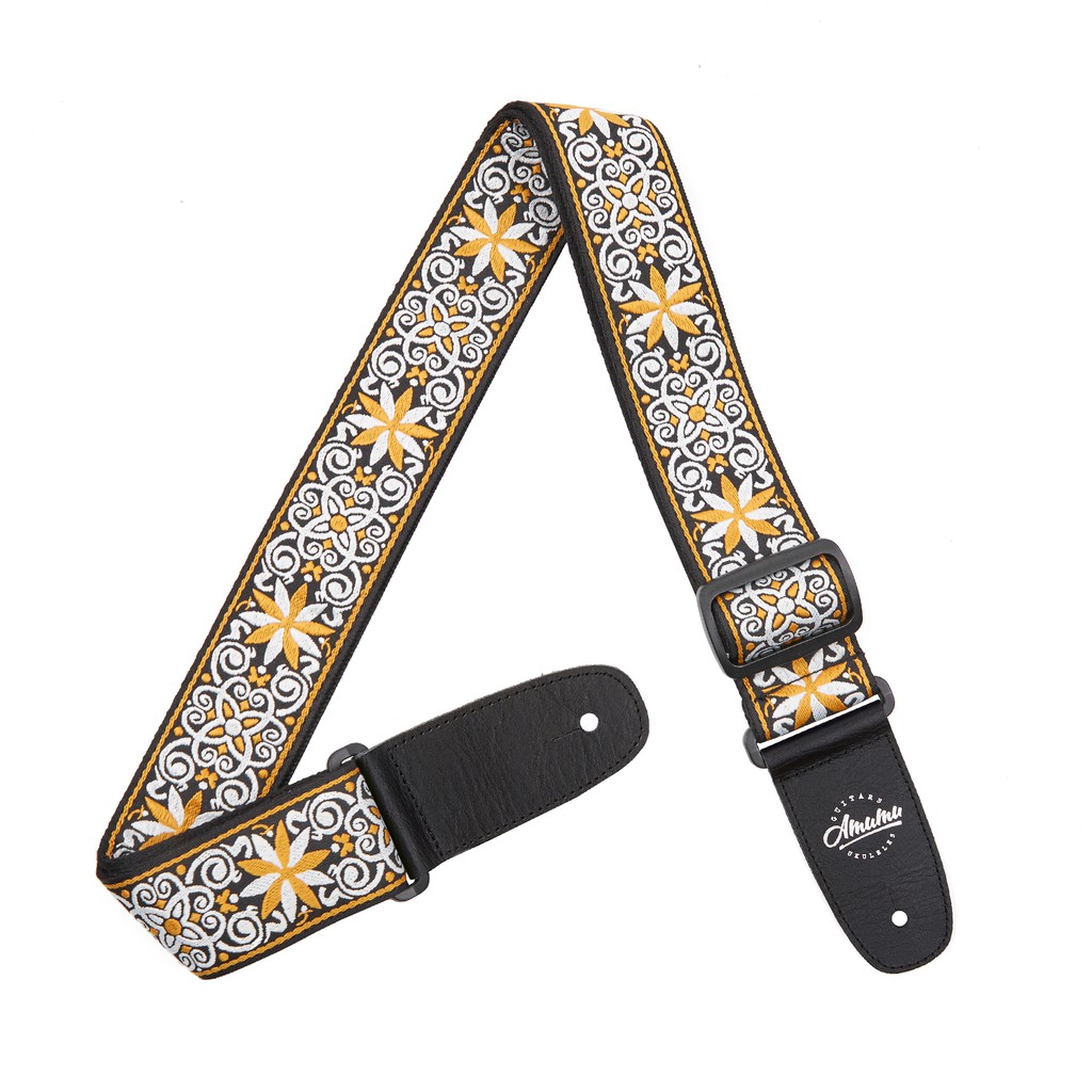 Amumu CO03E-YL Strap Gitar motif Hootenanny Kuning