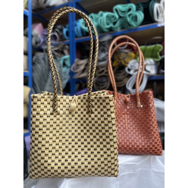 Tas Belanja Plastik Jali Gold Warna Kombinasi Premium Ready Stok