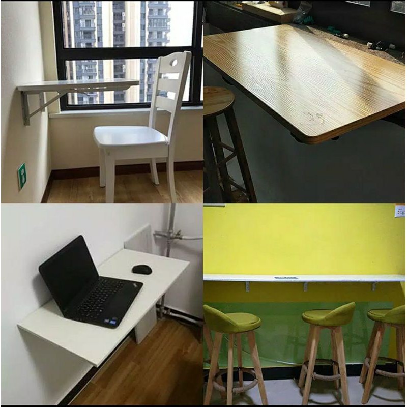 SIKU LIPAT MEJA BELAJAR KERJA LIPAT BRACKET FOLDING ENGSEL LIPAT RAK GANTUNG ukuran 8" 10" 12"