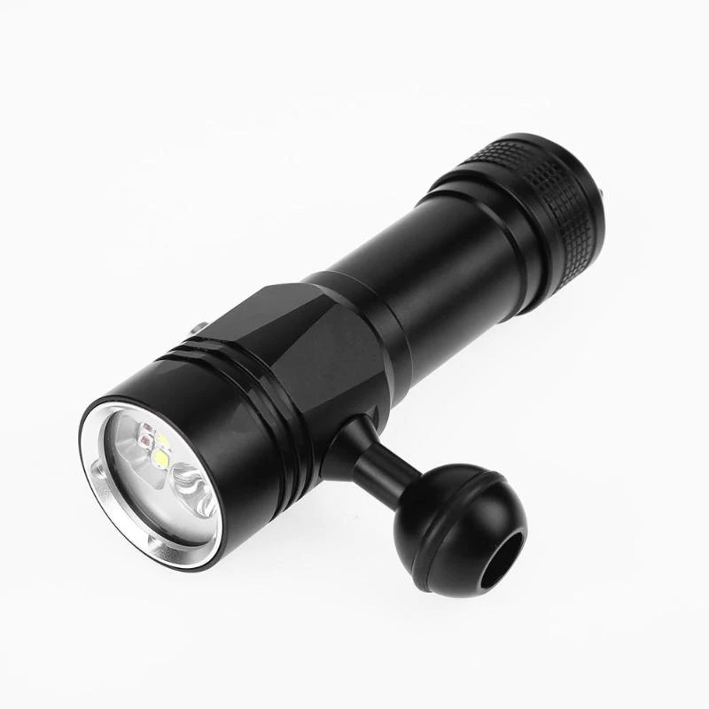 Grosir 4000LM 3x L2+ 2x R5 LED Diving Flashlight IP68 Waterproof Scuba Video Photography Light