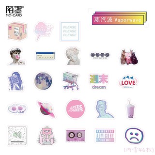 NEEDED ID 45Pcs Stiker  Modern Aesthetic  untuk Scrapbook 