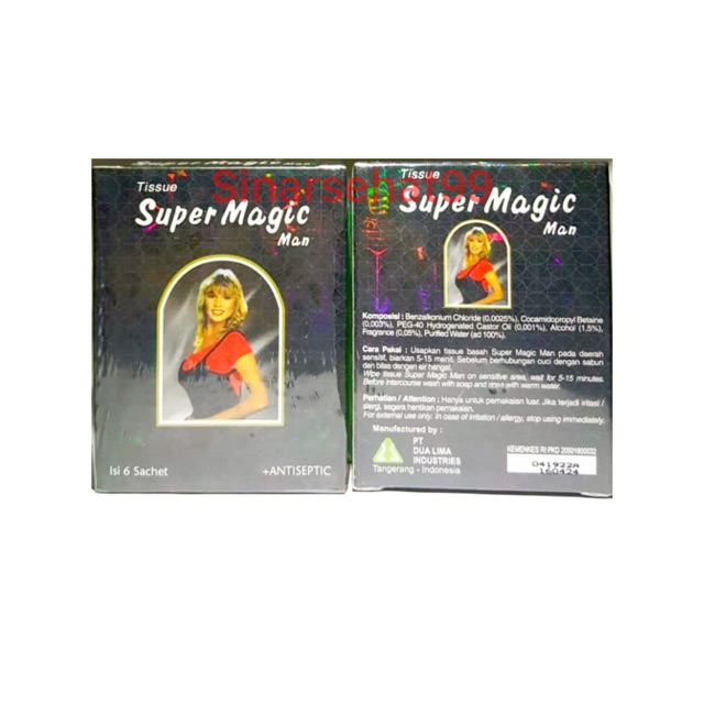Tissue super magic hitam / tisu super magic man