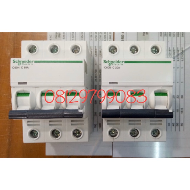 Mcb 3p 3 phase schneider ic 60N IC60N mcb schneider 6a 10a 16a 20a