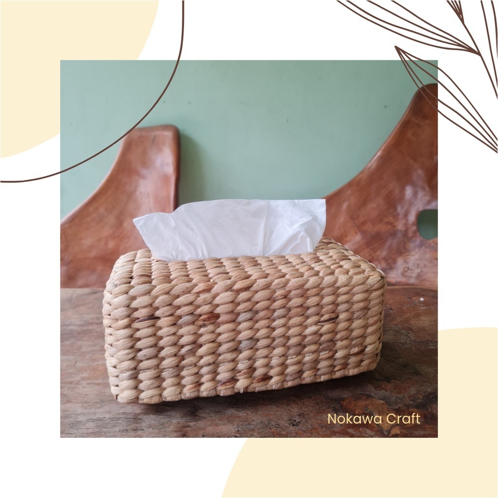 Tempat Tissue / Kotak Tissue Eceng Gondok - Natural Home Decor