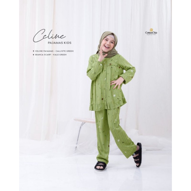 Cotton Chic Piyama Motif Bunga Celine Pajamas Kids