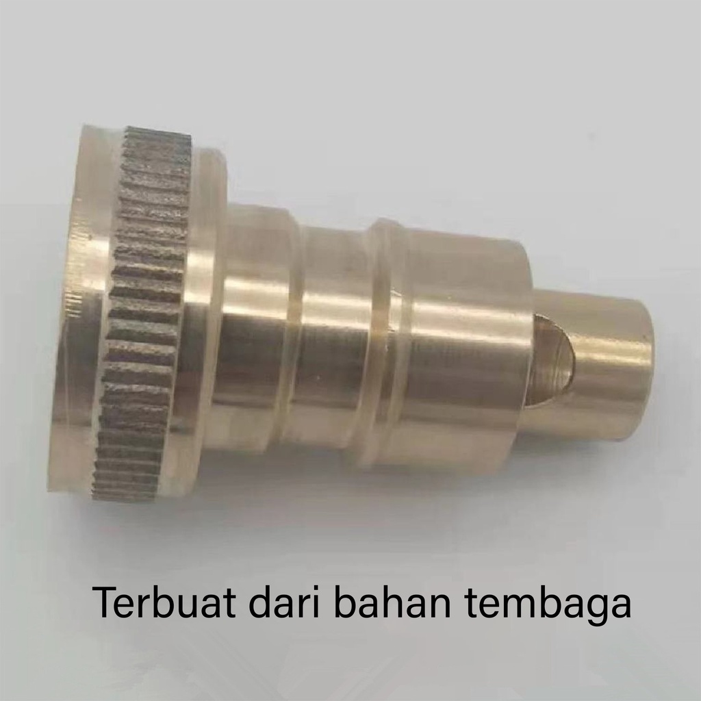 Cucuk Sambungan Keran Resverse/Snap On Ke Selang Nepel Kran Kuningan Conector Air Auto Stop Ngalir