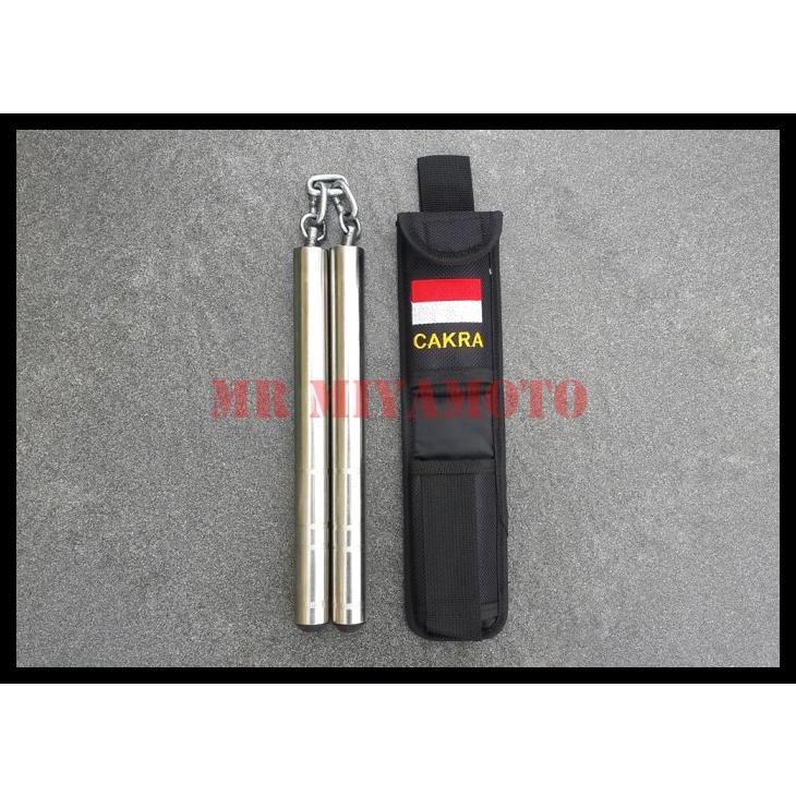 Double Stick Nunchaku Besi Stainless Cakra Kostrad Tni-Ad