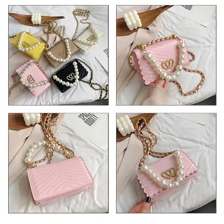 EL 5433 RISCE TAS SELEMPANG PESTA MUTIARA IMPORT WANITA CEWEK PERMEPUAN JAKARTA BATAM 20 X 7 X 12