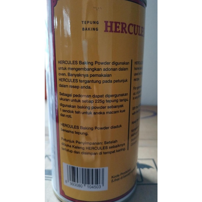 

Hercules Baking Powder 450gram / baking powder / pengembang kue