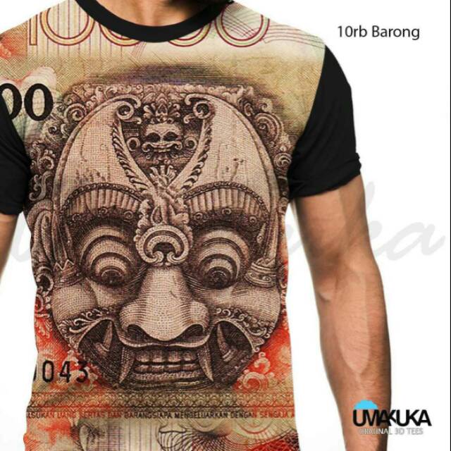 Kaos 3D Unik Uang Jadul 10rb Barong