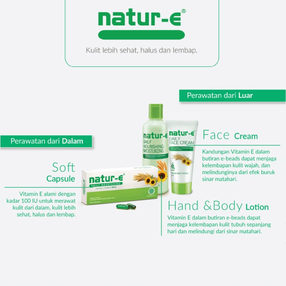 [Bundle] Natur-E Skin Start Natural Vitamin E 100 IU 32s 3pcs Soft Capsule suplemen / vitamin / vitamine