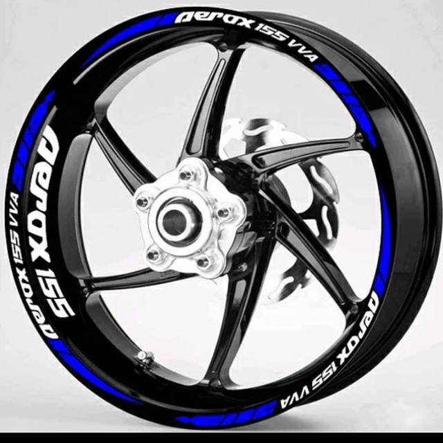 Stiker Velg Aerox 155 VVA BIRU