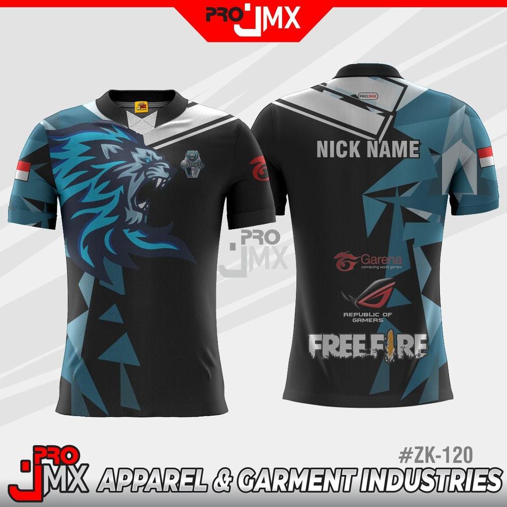 Spesial Promo Jersey Free Fire Biru Pemesanan Terbatas