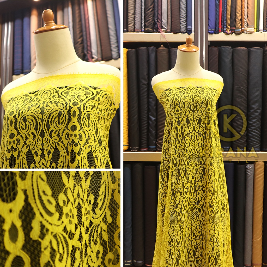 Kain tile brukat brokat / kain brokat semi perancis mewah / kain brokat per potong