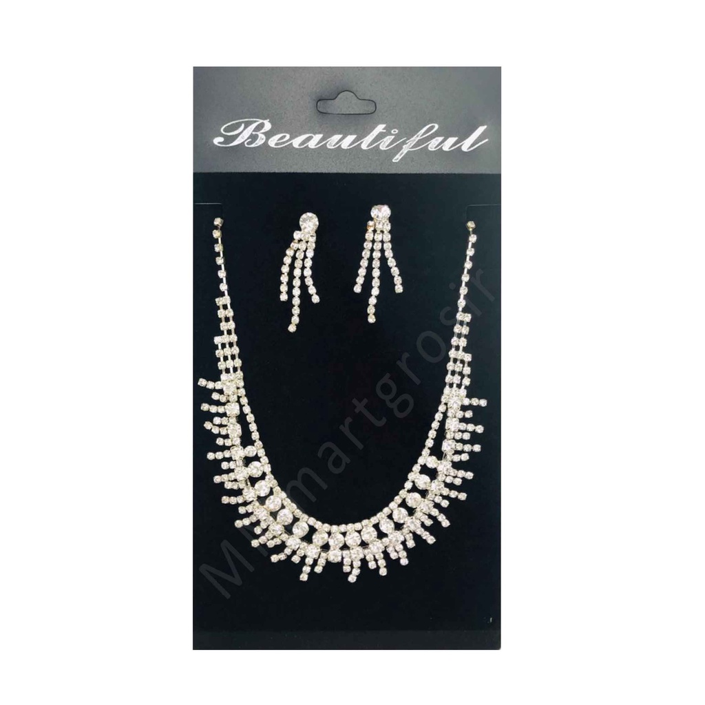 Yinda Kalung 1 / 1 Set Kalung&amp;Anting Permata / Kalung Fashion / Aksesoris