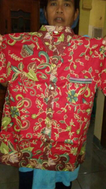 Sarimbit Batik Aziza Gentong Merah Batik Keluarga Seragam Batik Kantor Couple Batik Anak Gamis