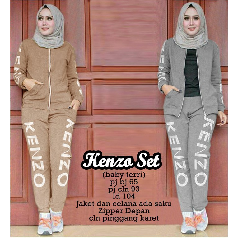 62241 kenzo set/stelan olahraga muslim/baju olahraga muslim/baju murah/stelan olahraga wanita
