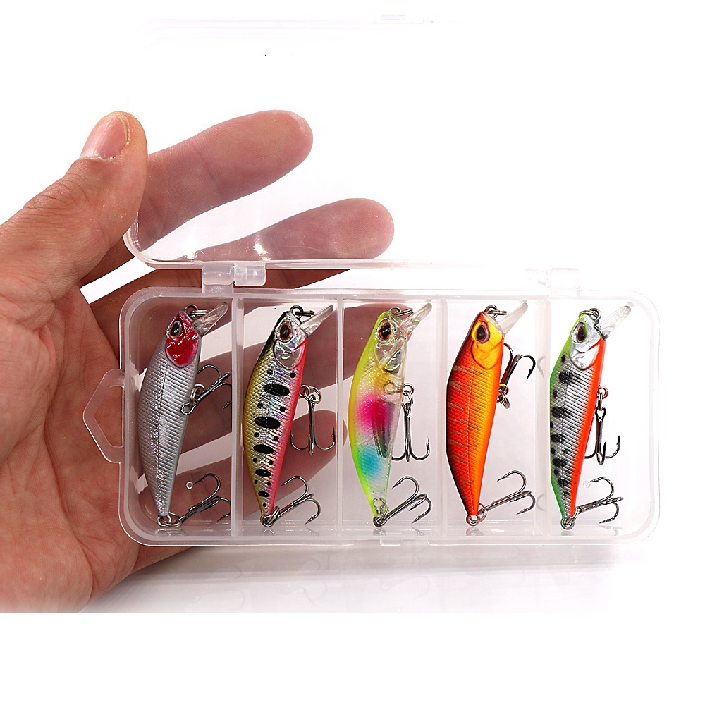 Umpan Mancing 5g/5.5cm Fishing Sinking Minnow Lure Umpan Ikan Alat Pancing Kail Plastic Bait Umpan Casting