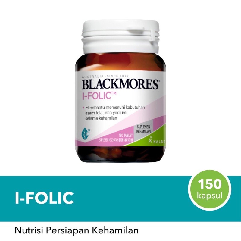 BLACKMORES I FOLIC / I-FOLIC - BPOM KALBE - 150 Tablet - PROMIL ifolic - Program Kehamilan
