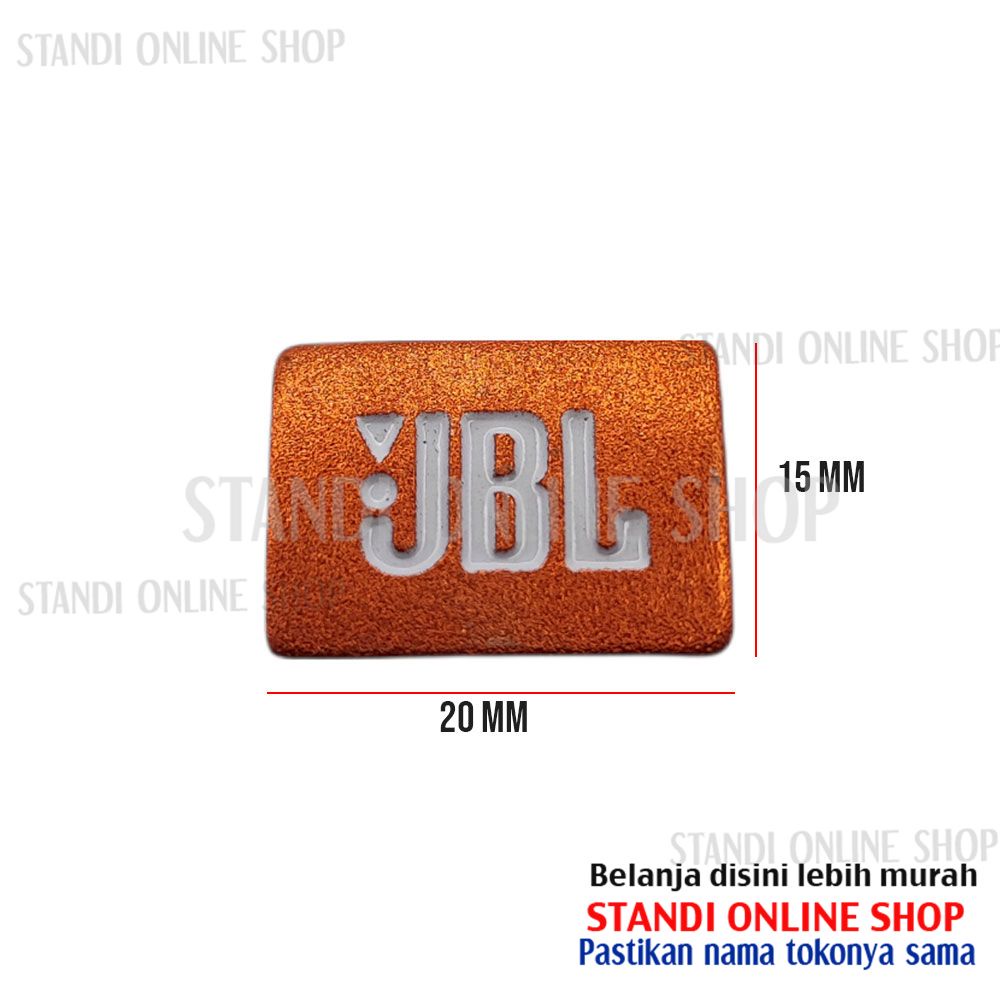 Emblem Aluminium Sticker Decals 3D Logo JBL Orange Audio Speaker