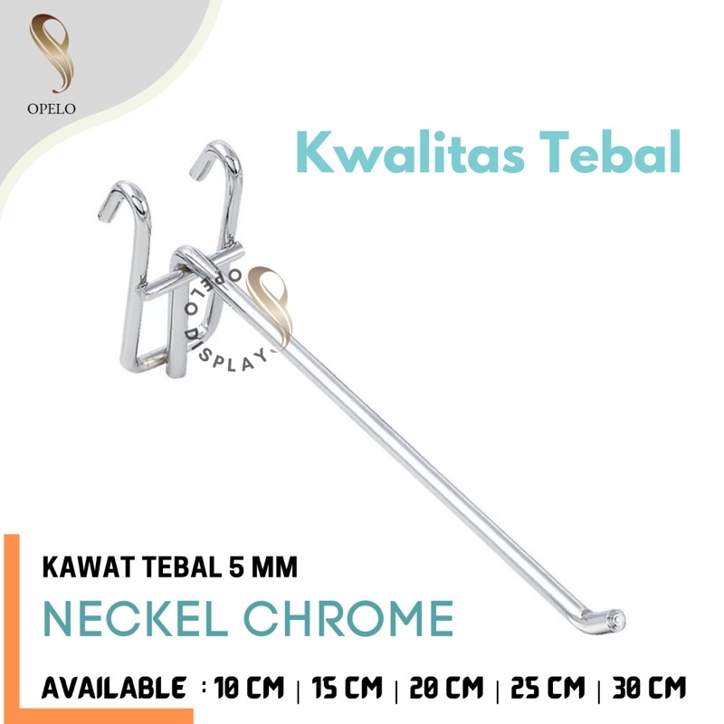 KAITAN RAM BESI TEBAL CHROME 25 CM IMPORT ( PER PCS )