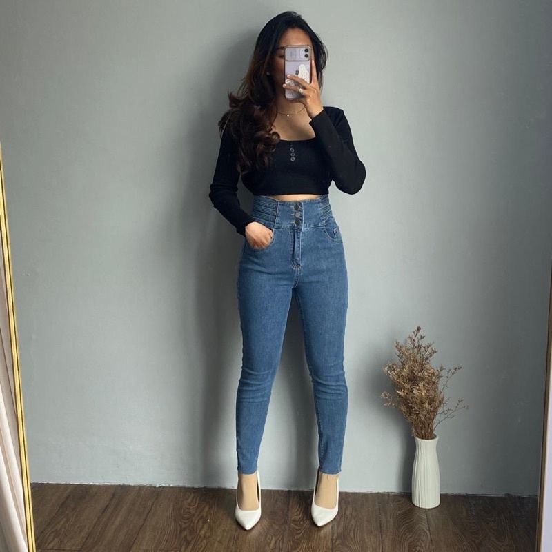 [LUXE.DLABEL] - D73 jeans | Celana panjang Highwaist wanita Jeans import premium Jeans wanita polos ripped jeans High waist jeans wanita bkk Skinny Jeans High waist Baggy jeans Wideleg Jeans Kulot jeans Boyfriend jeans Wanita