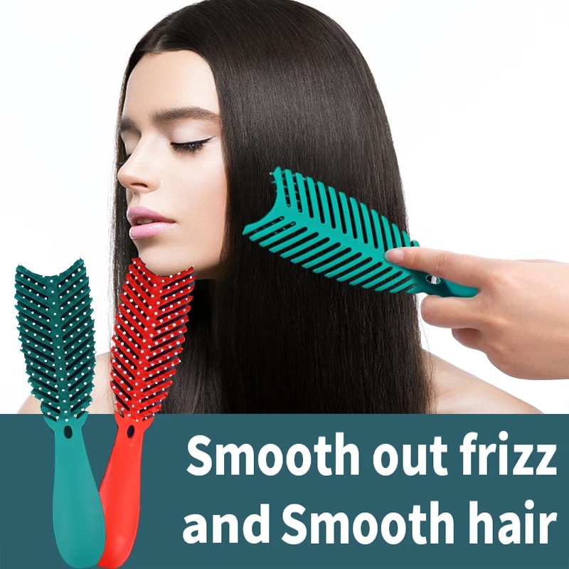 1pc Sisir Pijat Kulit Kepala Model Rongga Portabel Untuk Alat Styling Rambut