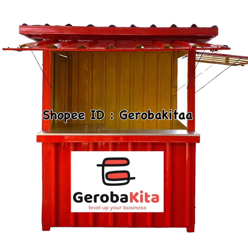 booth container murah Gerobakita / booth container / booth container minimalis / gerobak kontainer /