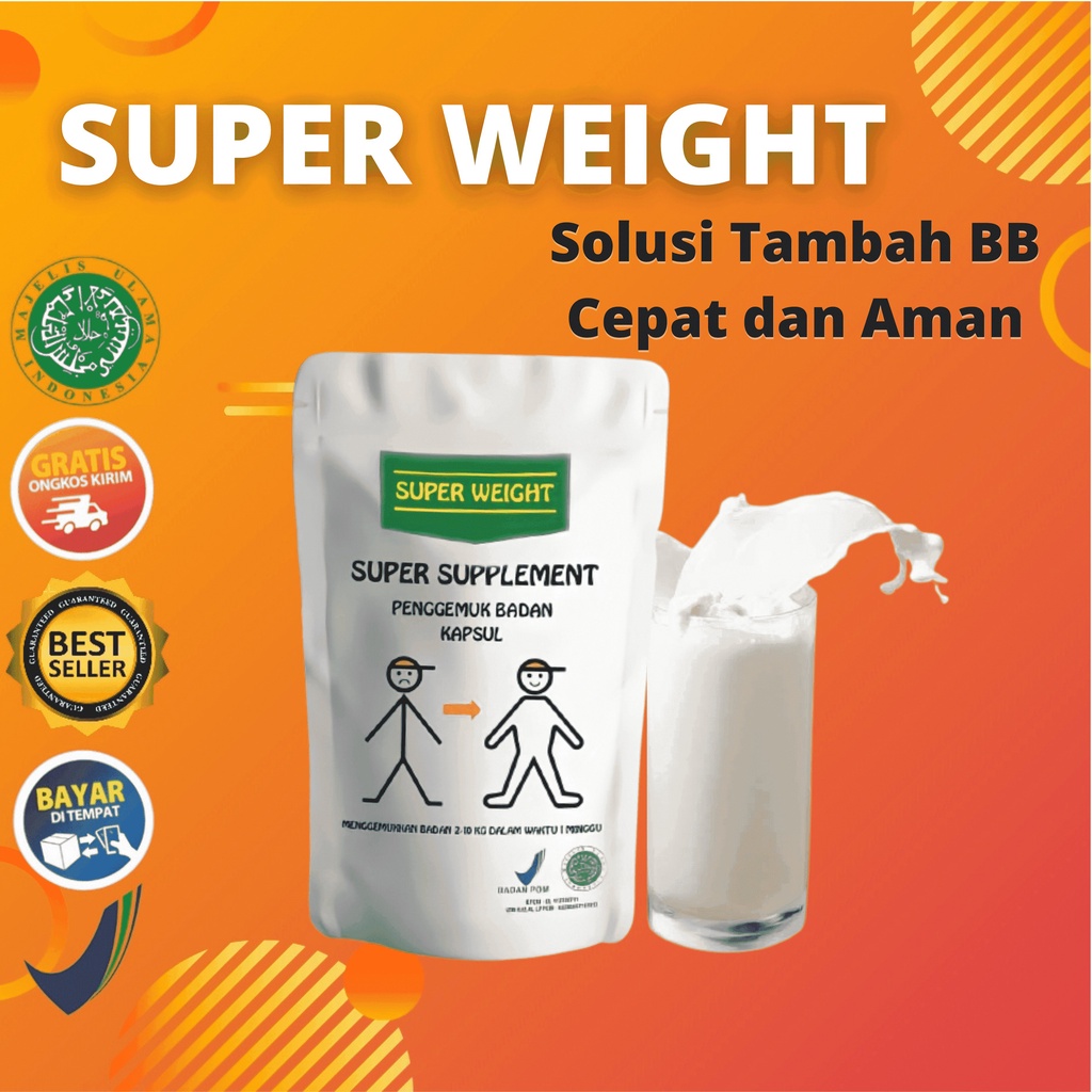 [HANYA PACKING KOSONG] Penggemuk Badan_Obat Gemuk_Super Weight_Penggemuk Badan Ampuh [ Isi 15 Kapsul