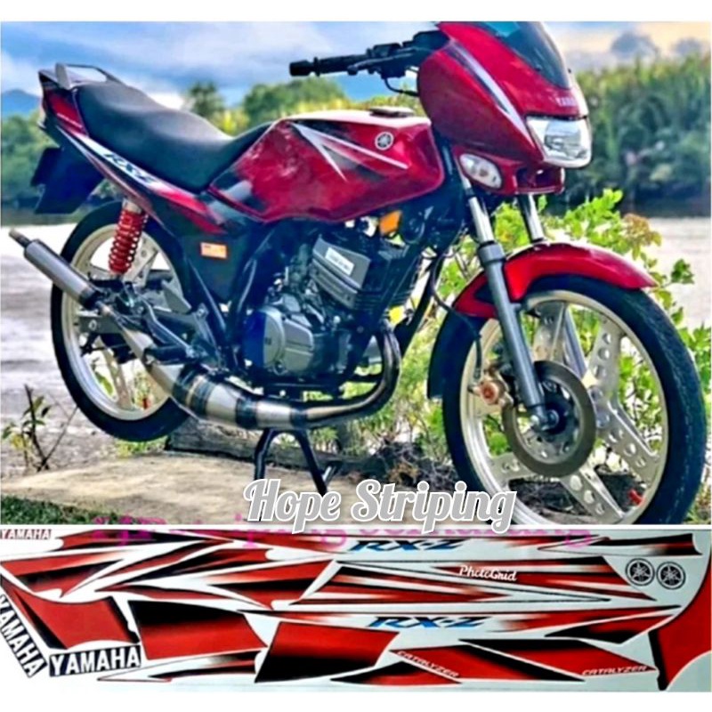 Striping Yamaha RXZ Catalyzer Merah