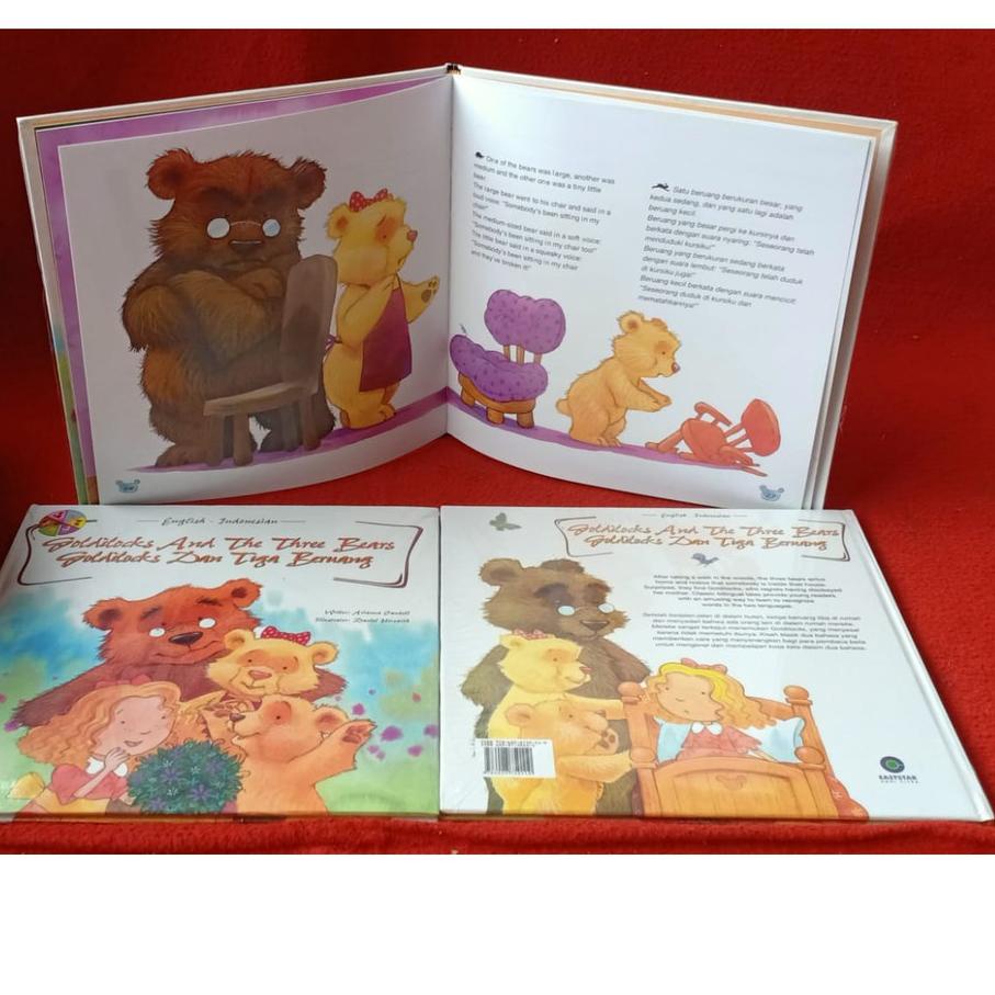 Buku Dongeng Balita Bilingual (BANYAK JUDUL)-Goldilocks and The T