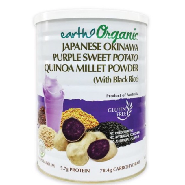 

Earth Organic Japanese Okinawa Purple Sweet Potato Quinoa Millet Powder