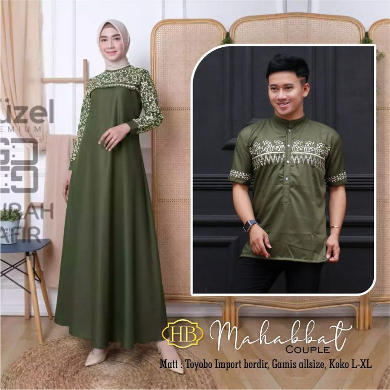 BAJU COUPLE LEBARAN TERBARU SARIMBIT KELUARGA GAMIS MUSLIM MODERN