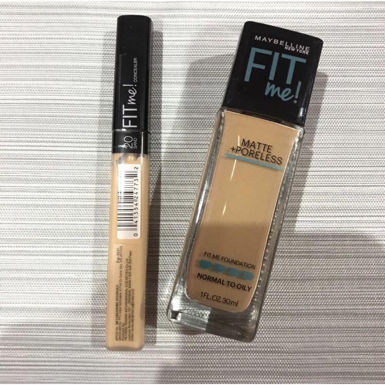 Maybeline Vivid Vampire - Fit Me + Poreless Maybeline Set 2in1 FOUNDATION &amp; CONCEALER /  MAYBELINE FIT ME SET 2IN1