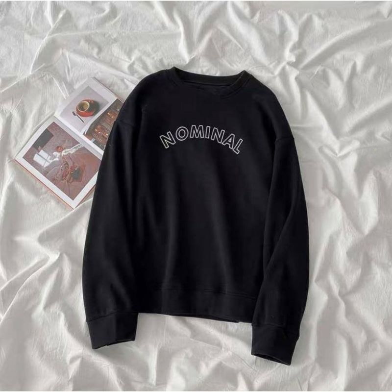 NOMINAL SWEATER UNISEX FLEECE TEBAL TERBARU'