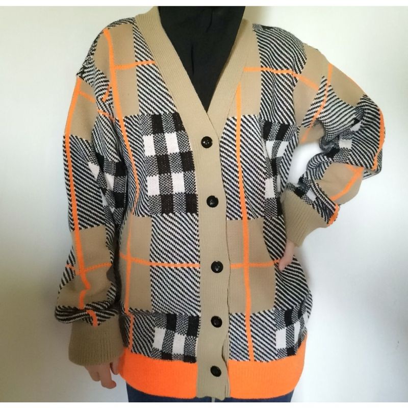 CARDIGAN BURBERRY/CARDIGAN KOREAAN/CARDIGAN SAPAYU-PAYUNA DI ICAL