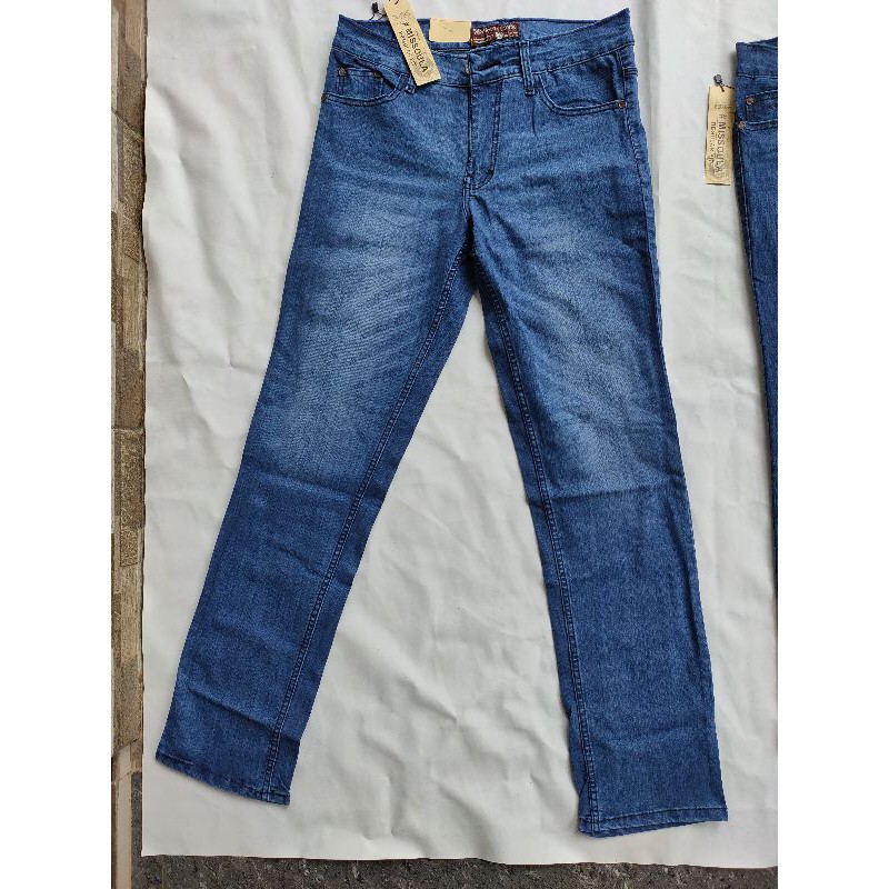 jeans panjang slim wisker ripet realpieck