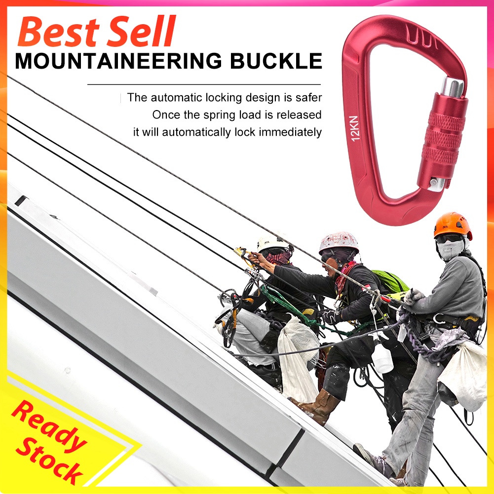 12KN Outdoor Climbing Backpack Carabiner Clips Lightweight Hanging Clasp