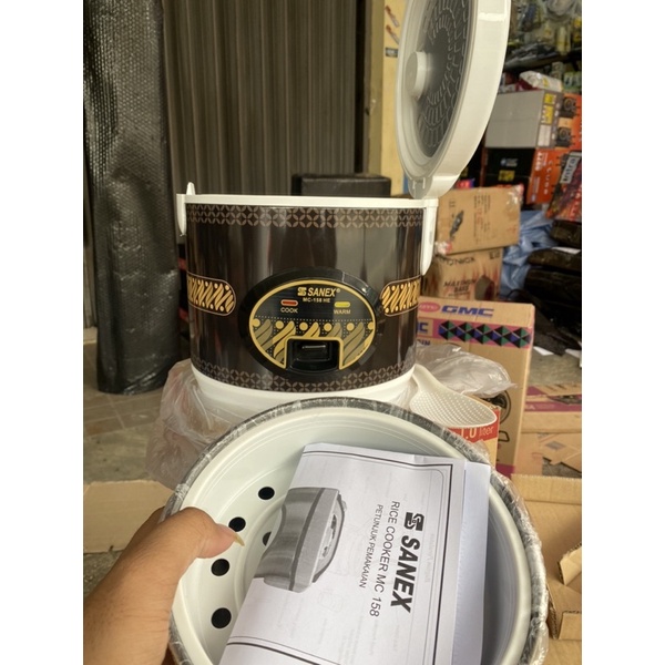 SANEX MC-158 HE RICE COOKER MAGIC COM ANTI LENGKET 1 LITER 3in1 terbaru ori