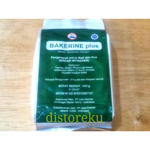 500Gr BAKERINE PLUS BREAD IMPROVER BAKRINE PLUS bahan tambahan pangan untuk pelembut roti dan kue