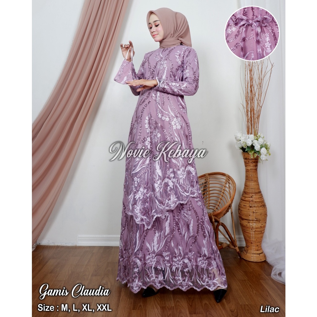 GAMIS WANITA TULLE / DRESS CLAUDIA / DRESS TULLE TINGKAT TWO TONE MOCCA DAN WARNA LAIN