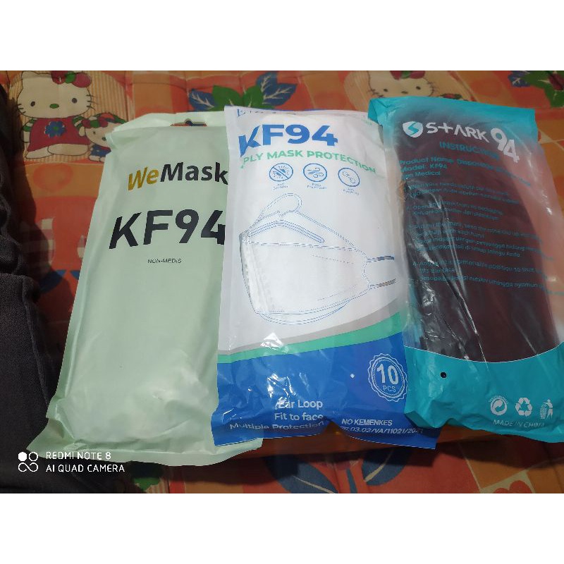 OBRAL MASKER KF94 HITAM PUTIH HIJAU/MASKER KF94 ISI 10 PCS/MASKER KF94 PER PACK/MASKER KF94 WEMASK/M