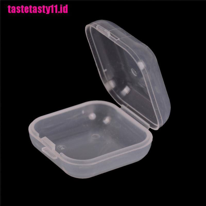 【TTID】10Pcs Mini Clear Plastic Small Box Jewelry Earplugs Container Storage Box